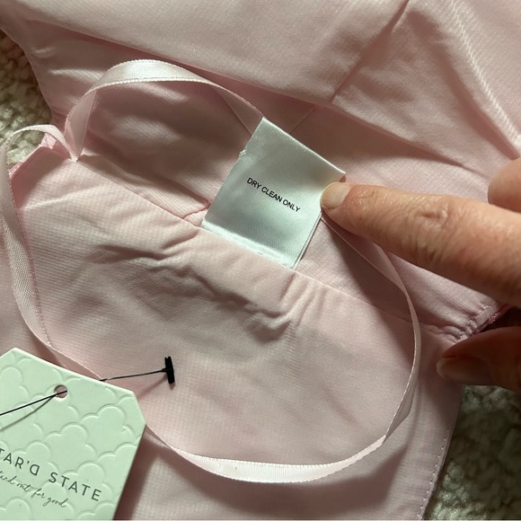 NWT Altar’d State Mirabel Satin Jacquard Crop Bustier Corset Top Size XS Pink - Picture 8 of 16